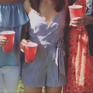 Perfect for 4th of July! Striped romper